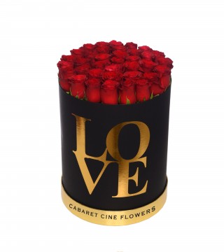 Large Love Box Red-Love Silindir Kutu